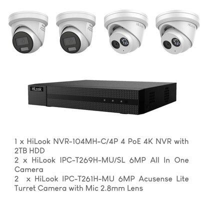 HiLook 4-Camera 6MP Package with Installation by 5 Star Security