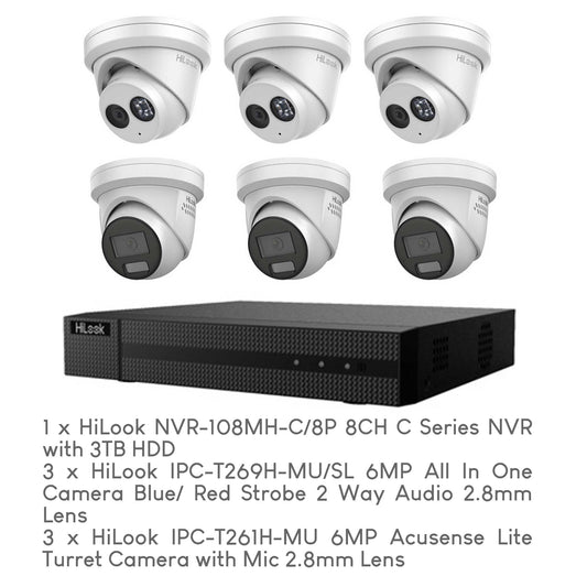HiLook 6-Camera 6MP Package with Installation by 5 Star Security