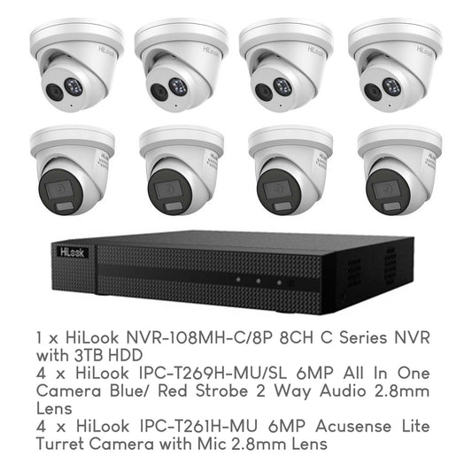 HiLook 8-Camera 6MP Package with Installation by 5 Star Security