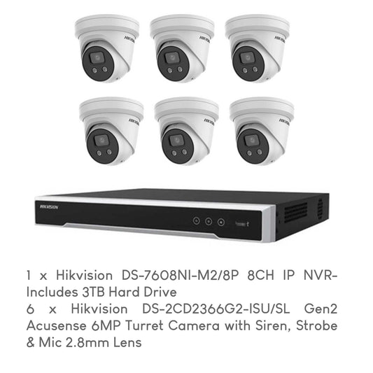 Hikvision 6-Camera 6MP CCTV Package with Installation by 5 Star Security