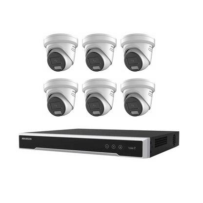 Hikvision 6-Camera Hybrid 6MP CCTV Package