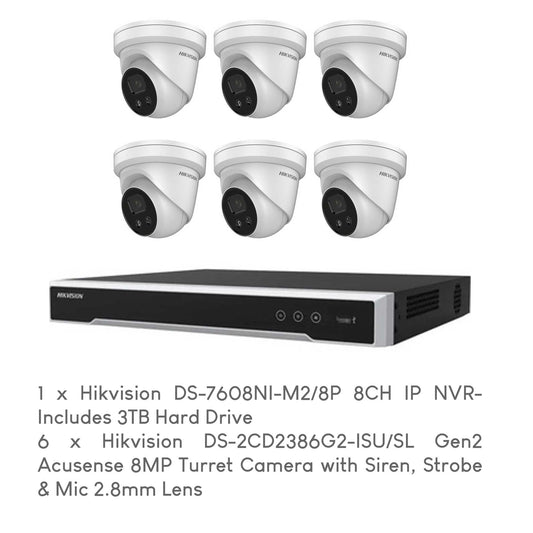 Hikvision 6-Camera 8MP CCTV Package with Installation by 5 Star Security