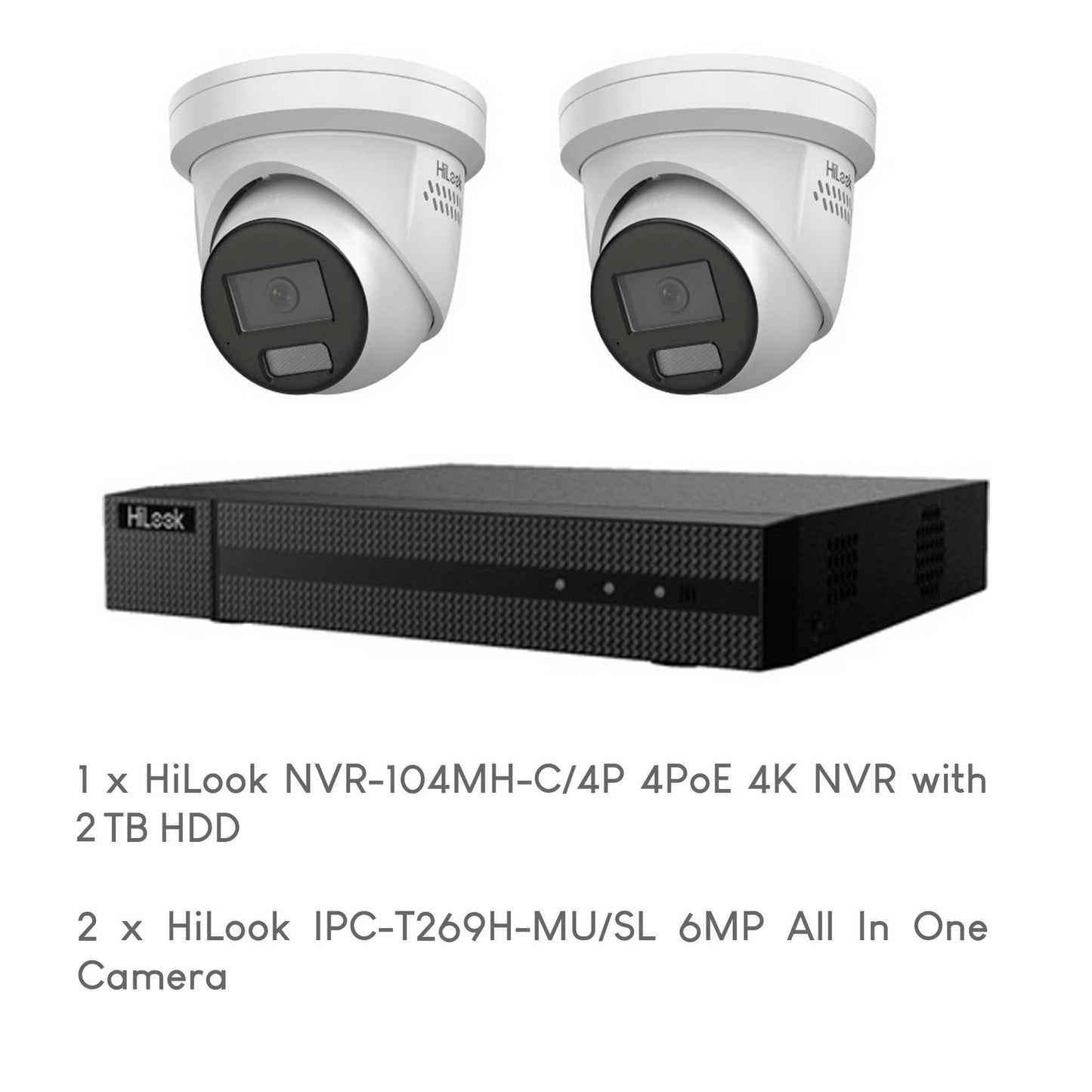 HiLook 2-Camera 6MP CCTV Package with Installation by 5 Star Security